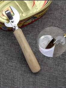 2-In-1 Can & Bottle Opener, Wooden Handle Tin Can Knife, Beer & Beverage Bottle Cap Remover - View 9