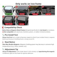 4 piezas Cortinas para ventana lateral de coche - Persianas para sol con privacidad, magnéticas y de 100% bloqueo de luz, con sensación refrescante - Cortinas parasol de vinilo negro - Ver 2