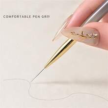 Bộ bút vẽ móng nghệ thuật tinh tế 1 món: Bút kéo giãn móng acrylic màu xám, cọ vẽ móng kẻ caro, bút vẽ móng kẻ caro cổ điển, cọ kẻ caro, bút kẻ lưới có thể mở rộng, bút kéo giãn móng siêu mảnh, bút vẽ trơn tru, dụng cụ vẽ móng chuyên nghiệp có móc. - Nhiều màu - Xem 9