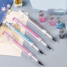 1/3pcs Creative Vaccine Signature Neutral Pens, Random Color Delivery. School Supplies, Back To School Season - A - View 6