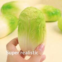 新款蔬菜减压玩具 - 柔软可捏的卷心菜，逼真的蔬菜造型，可放松身心，缓解压力，是送给朋友、同事和生日的绝佳礼物 - 彩色 - 查看 7