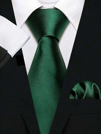 1 Set Corbata de unicolor de 8 cm y juego de pañuelo de bolsillo para hombre, juego de corbata y pañuelo de seda, corbata y pañuelo de bolsillo para negocios, accesorios, regalo de festival, graduación, accesorios