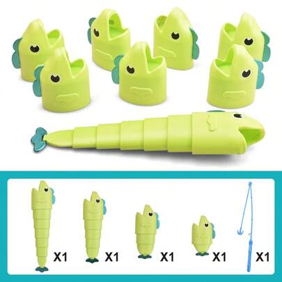 1pc Telescopic Fishing Toy, Educational Early Learning Board Game Toy Suitable For Boys And Girls