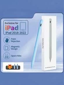 Bút cảm ứng đa năng tương thích với iPad 2018-2024, cảm ứng độ nghiêng, nhận diện lòng bàn tay, bút cảm ứng độ chính xác cao, độ trễ thấp tiên tiến, sạc USB, pin lithium-polymer có thể sạc lại, dùng để ghi chú, vẽ và ký tên - Bao gồm linh kiện điện tử. - Nhiều màu - Xem 12
