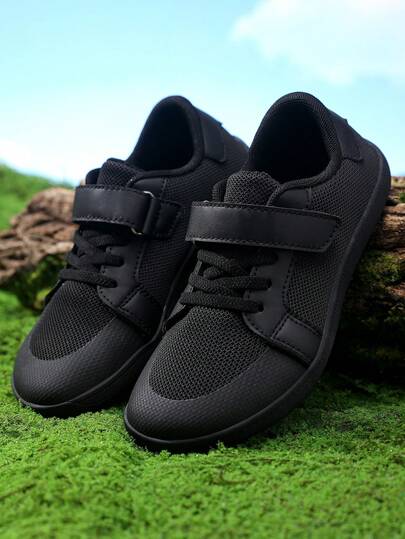 1 Pair Children's Casual Sneakers, Non-Slip , Wide Toe Box, Lightweight & Soft, Minimalist Mesh Breathable Design, Suitable For Daily Wear