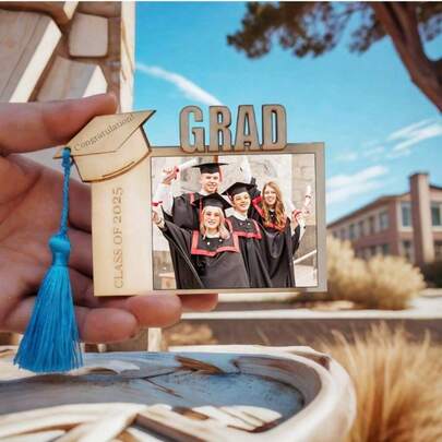 Creative Wooden Graduation Season Photo Frame, Graduation Gift, Photo Frame Decor, Wooden Craft Decoration