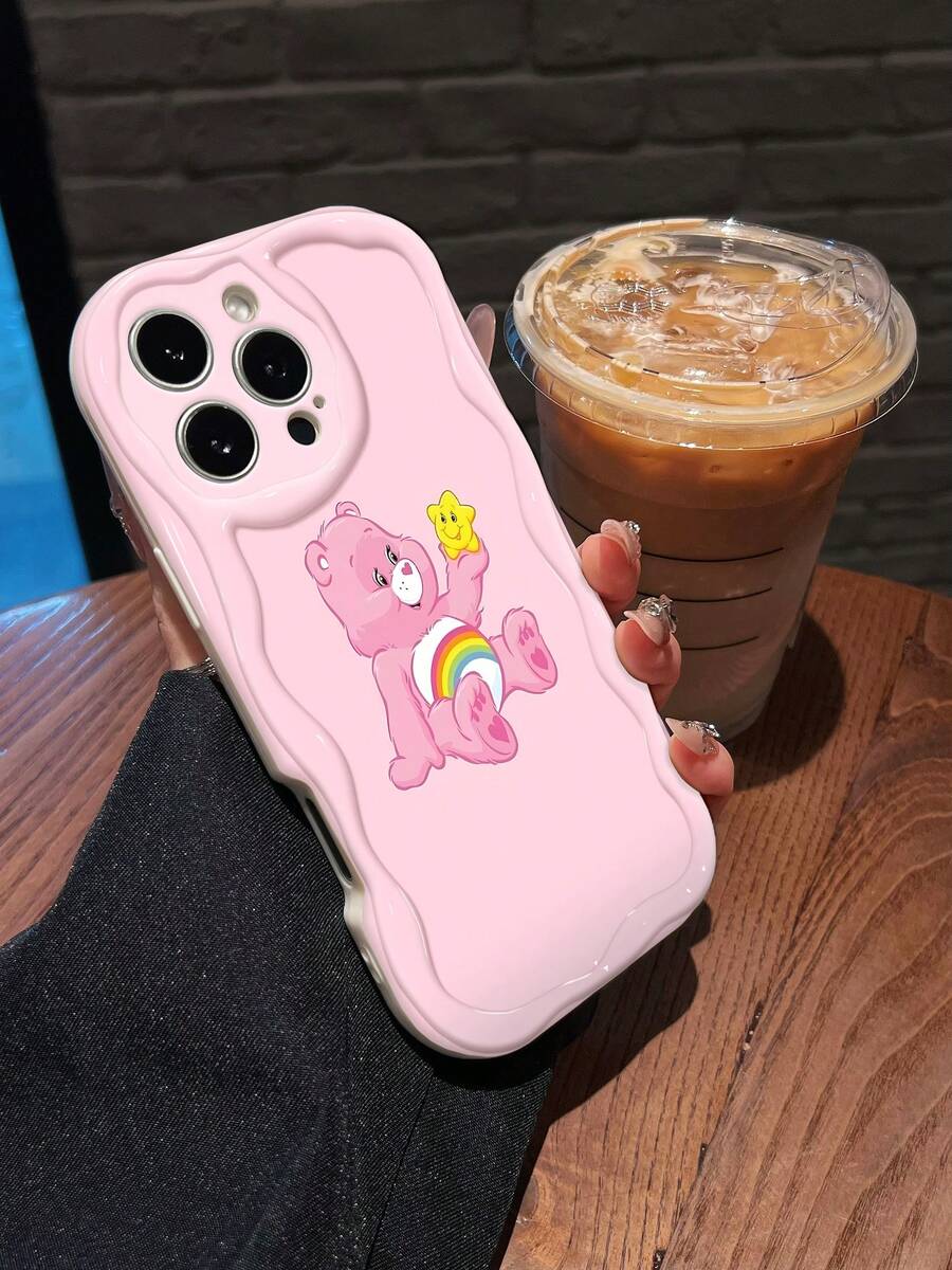 Pink Care Bear Rainbow Star Theme This Stylish Phone Case Is Compatible With Samsung, Apple, , , , Transsion, ,  And Honor. Made Of TPU Silicone, It Offers Shock And Drop Protection And A Superior Feel. It's An Ideal Gift For Family, Friends, And Loved Ones, And A Perfect Choice For Valentines Day And Year's Gift.Maestra Phone Case, Case, 17 Pro Case, Case,Phone Cases, 16 Case, 17 Case, 15 Case, 17 Pro Max,Phone Case  15, 16 Plus Case, 14 Case,Case - 白色 - 查看 1