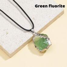 1 Mặt dây chuyền đá thạch anh tím và thạch anh hồng tự nhiên, chưa qua xử lý, trang sức đá thô, quà tặng Ngày của Mẹ, quà tặng chữa lành cho phụ nữ - vòng cổ - Xem 16