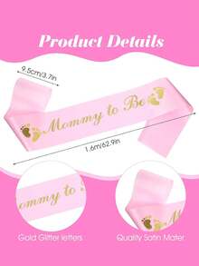 2pcs/Set Random Baby Shower Party Mom To Be/Dad To Be Badges, Decorative Lapel Pin For Future Dad/Mom, Baby Shower Pin, Commemorative Gift - Multicolor - View 7