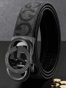 男士自动扣高端字母休闲腰带 - 彩色 - 查看 2