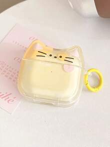 1 chiếc ốp lưng Apple hình mèo ombre ngộ nghĩnh - vàng nhạt - Xem 1