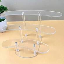 亚克力蛋糕架，透明圆形甜点展示架，多层婚礼生日自助餐架 - 無色 - 查看 1