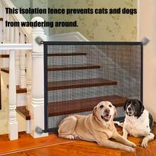 Pet Isolation Protective Net; Grid Design For Clear View; Comes With 6 Hooks; Easy And Convenient Installation; Specific Dimensions For Easy Planning; Flexible Use In Multiple Scenarios; Prevent Pets From Running Around - Multicolor - View 7