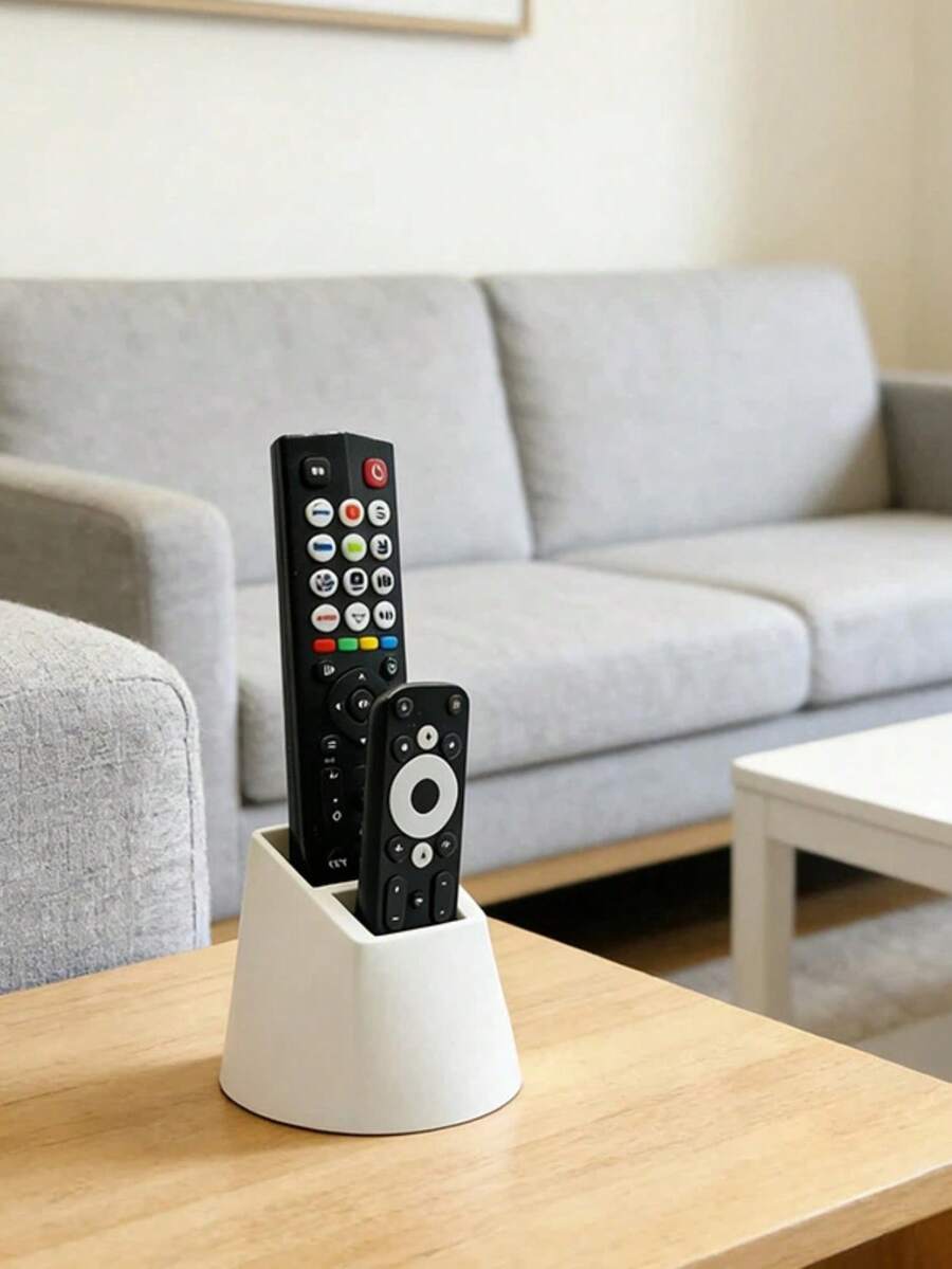 Giá đỡ điều khiển từ xa để bàn, không cần khoan, thiết kế 2 khe cắm phù hợp với điều khiển TV, máy lạnh và đèn, dụng cụ sắp xếp bàn làm việc tuyệt vời, thiết kế tối giản và thời trang. - Nhiều màu - Xem 1