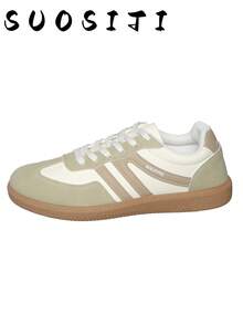 2026新款女士平底休闲轻便舒适运动鞋 - 卡其色 - 查看 7