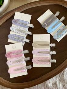 12pcs Cute Rhinestone Bowknot Side Bangs Hair Clips, Versatile Fashionable Accessories For Girls - Multicolor - View 13