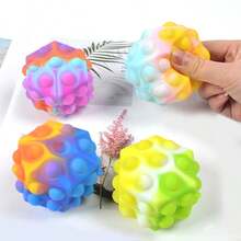 FIFA Pelota de estrés de silicona 3D anti-mordedura, ayuda a mejorar la fuerza de agarre, adecuada para aliviar el estrés - Multicolor - Ver 11