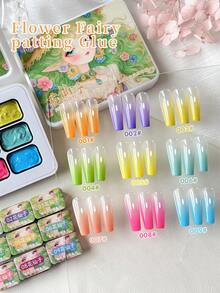 9 màu sắc độ bão hòa cao, gel sơn móng tay bán rắn phổ biến, dùng trong salon. - Nhiều màu - Xem 3
