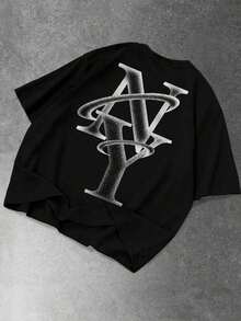 Manfinity Roughcore Men's Casual Short Sleeve Crew Neck T-Shirt With Creative And Versatile Playing Card Graphic Design - Multicolor - View 5
