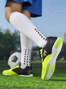 Unisex Football Shoes, Fashionable, Comfortable, Non-Slip, Wear-Resistant, Soft Sole, Versatile Outdoor Sports Shoes - Yellow - View 3