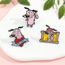 Ghim cài áo hoạt hình anime sáng tạo Warner Bros 1/3 chiếc, huy hiệu kim loại tráng men cá nhân hóa biểu tượng lòng dũng cảm, phụ kiện trang sức, quần áo, ba lô, quà tặng. - Nhiều màu - Xem 5