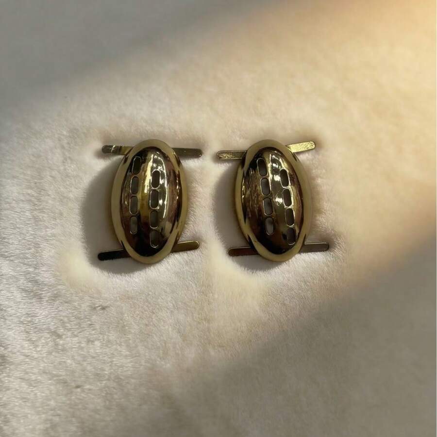 Zinc Alloy Shoe Buckle, All-Match Versatile Decorative Buckle For Shoes, All Year Round - Bright Ancient Gold - View 1