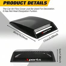 1 buah Dekorasi Ventilasi Kap Mesin Bertema Olahraga, Simulator Ventilasi Udara Kap Mesin, Penutup Ventilasi Kap Mesin, Dekorasi Saluran Masuk Udara - A - View 2