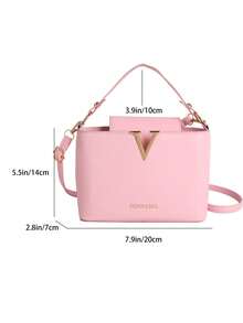 Shiny New Versatile Bucket Bag Women Handbag, Niche Commuter Shoulder Crossbody Bag, Fashion Shopping Tote - Pink - View 5