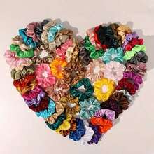 12pc Elegant Solid Satin-Like Hair Scrunchies, For Women, Hair Tools, Beauty Accessories, Curly, For Women, Fall, Travel, Hair Tools, Accessories Women, Hair Stuff, Curly Hair, Scrunchies, Scrunchie, Scrunchies Hair, Curly, Gifts, Travel, Gifts For Women, Hair Stuff, Stocking Stuffers, Stocking Fillers, Stocking Stuffers For Women, Stocking Fillers Women Hair Ties Ponytail Holder Hair Accessories - 12pcs Multicolor - View 4