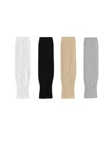 1/2/4 pares de calentadores de pierna unisex de seda de hielo multicolor resistentes a los rayos UV, mangas de pierna ultra delgadas para deportes y ciclismo, sensación refrescante para primavera/verano - Multicolor - Ver 10