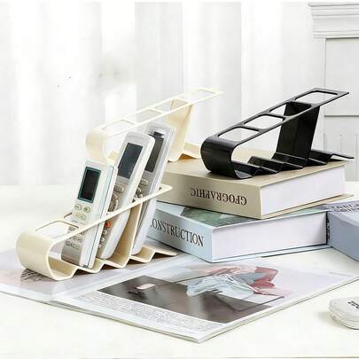 1pc 19*7cm Upgraded Version Four Compartment Remote Control Storage Rack Desktop Storage Rack Wholesale Remote Control Dedicated Storage Stand-Perfect Christmas And Thanksgiving Gifts For Family And Friends