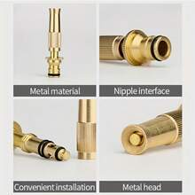 Súng phun nước rửa xe áp lực cao có thể điều chỉnh được, vòi phun nước bằng đồng áp lực cao dùng cho sân vườn, vòi phun nước bằng thép không gỉ, phụ kiện dụng cụ tưới vườn và rửa xe có thể điều chỉnh. - Xem 4