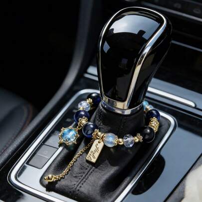 Bohemian Style Rose Wreath Car Hanging Ornament, Lucky Crystal Beaded Car Decor - A Spiritual Gift Suitable For Men And Women's Car/Road Use