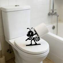 Freestanding Smiling Ant Shaped Toilet Paper Holder, Decorative Bathroom Tissue Roll Dispenser, Creative Bathroom Decor, Multi-Functional Paper Towel Storage Craft, Home Decor, Suitable For Bathroom, Bedroom And Living Room, Can Hold Standard Size Toilet Paper Rolls, Fun Bathroom Decor And Gift, Vivid Design Durable - Multicolor - View 3
