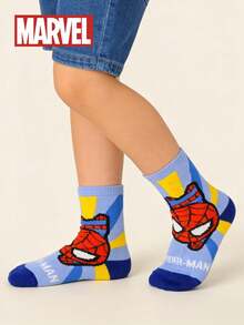 Bộ 1/5/10 đôi tất trẻ em hình Người Nhện và Biệt đội Avengers của Marvel, tất cho bé sơ sinh, tất cho trẻ mới biết đi, tất cổ ngắn cho bé trai, tất hoạt hình cho bé gái. - Nhiều màu - Xem 4