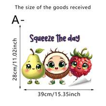 1/4pcsCute Cartoon Fruit Wall Stickers, Removable Self-Adhesive Waterproof Stickers, Suitable For Decorating Restaurants, Refrigerators, And Cabinets. Summer Party Gift. - Fruit Wall Stickers - View 10