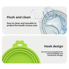 1/2/5pcs Random Color Cat/Dog Can Lid, Fresh Keeping Silicone Seal Cover, Universal Canned Food Lid - Multicolor - View 5