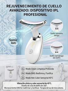 Masajeador Cuello IPL 3 Colores EMS Adios Papada Efecto V-Shape Calor 45C Nutricion Piel Radiante Padrisimo Regalo Mama Neta Chula Gua Sha Electrica Firmeza de Volada Negro Blanco Rojo - Ver 10