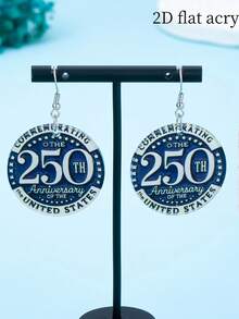 2件套2D美国独立250周年主题耳环，送给亲朋好友的完美礼物 - 250主題耳環 - 查看 5
