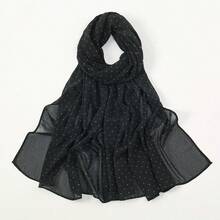 1件优雅柔软丝滑闪亮雪纺披肩/围巾，适用于晚礼服、新娘婚纱 - 彩色 - 查看 14
