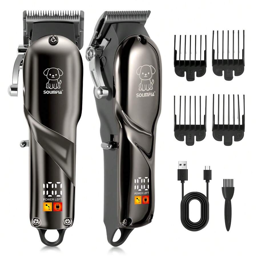 1个宠物电动理发器，电动剃毛器，带液晶显示屏的宠物美容修剪器，适用于犬猫 - 查看 1