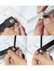 1pc Outdoor Hunting Gear Flat Leather Universal Ruler, Flat Rubber Gauge Ruler, Positioning Gauge Ruler, Handmade Tool - Multicolor - View 3