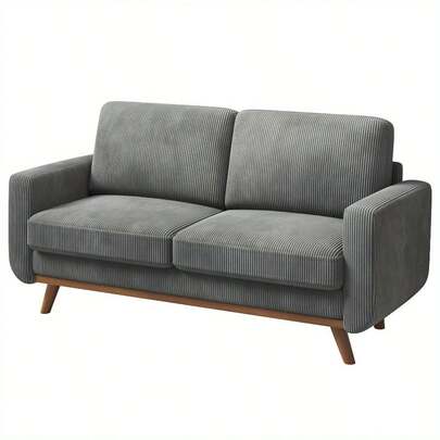 68-Inch Corduroy Sofa Contemporary Loveseat Settee For Room, Apartment, Or Office