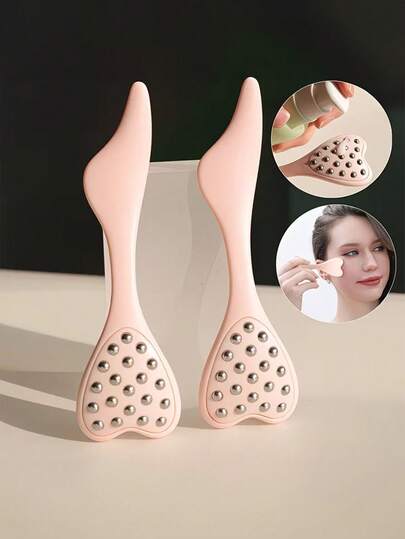 1pc New Facial Care Massage Gua Sha Roller Applicator, Promotes Skincare Absorption, Reduces Wrinkles, Facial SPA, Great Gift For Friends And Family