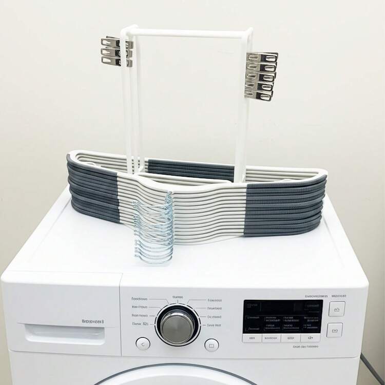 1-Pack Hanger Organizer - Space-Saving Stackable Rack For Velvet & Plastic Hangers With Laundry Clips | Perfect For Laundry Room & Drying Storage | Multi-Purpose Hanger & Clip Holder - View 2