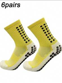 男士足球袜，1/6/8/9双装，加厚短筒/长筒袜，防滑，运动袜 - 彩色 - 查看 22