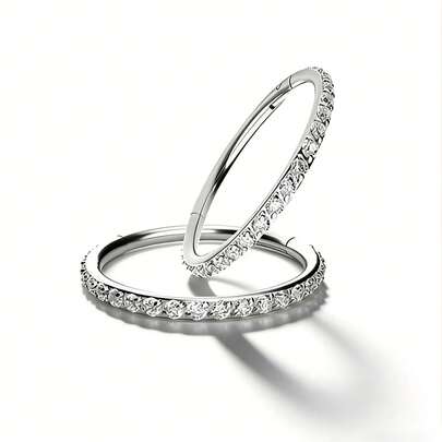 1 chiếc khuyên mũi/khuyên tai nữ bằng đá Cubic Zirconia 316L, cỡ 16G, có đường kính trong 6mm/8mm/10mm/12mm. Thích hợp cho khuyên mũi, khuyên tai, khuyên ốc tai, khuyên sụn tai, khuyên dái tai, khuyên vành tai, khuyên nắp tai, khuyên vách ngăn mũi, khuyên rốn, khuyên sụn nắp tai xoắn ốc và các loại trang sức nữ khác.
