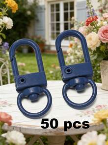 10-Pack Alloy Swivel Lobster Clasp Keychain - Multi-Functional Spring Hook Key Ring For Handbags And Accessories - Multicolor - View 24