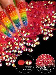3mm 5000pcs/4mm 4000pcs Resin Rhinestones With Flatback Round Bead Charm Gem Stone Jewelry Diamond For Manicure - Multicolor - View 43