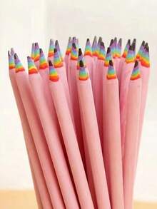 7支装彩虹铅笔，HB笔芯，纸质彩虹铅笔，书写铅笔，小学文具，学习用品，返校季，节日礼物 - 預設 - 查看 8